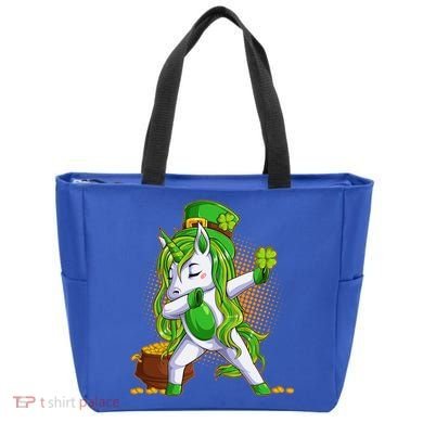 Funny St Patricks Dabbing Leprechaun Unicorn Bag