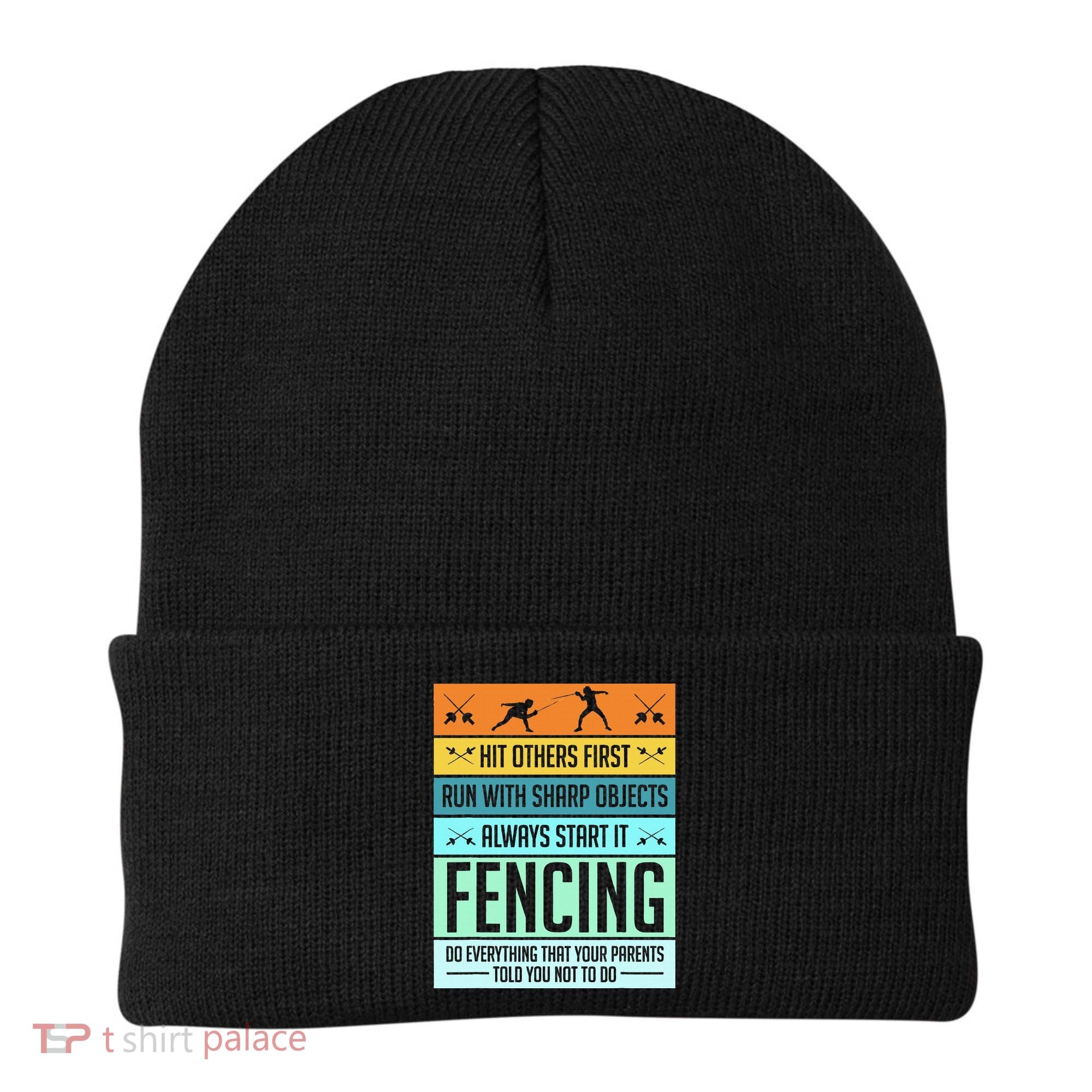 Fencing Sport Pun Beanie