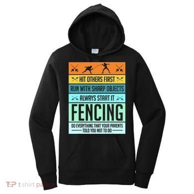 Fencing Sport Pun Women's Hoodie