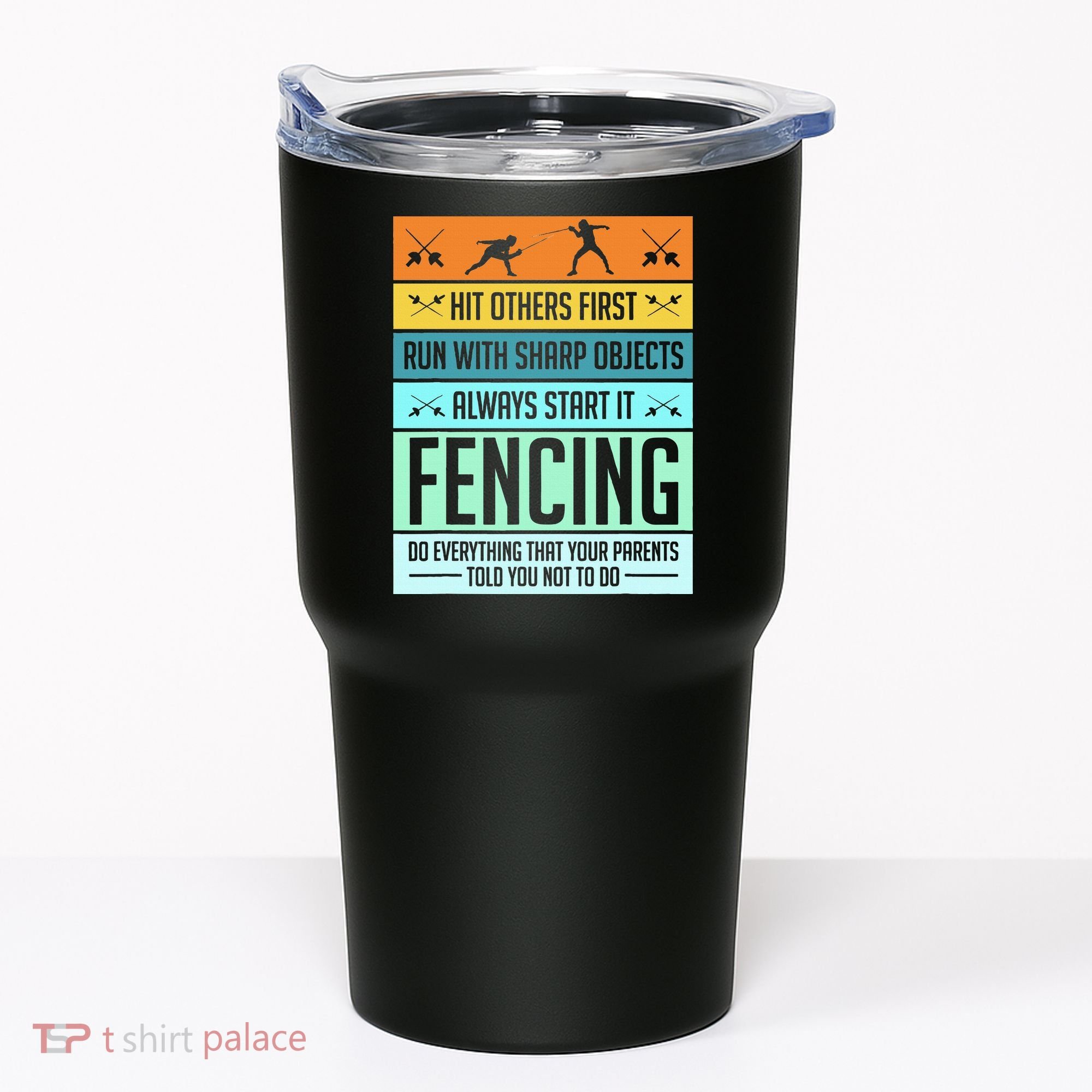 Fencing Sport Pun Tumbler