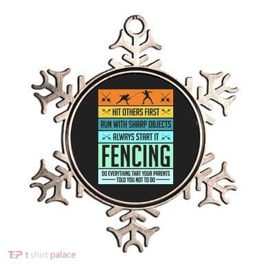 Fencing Sport Pun Ornament