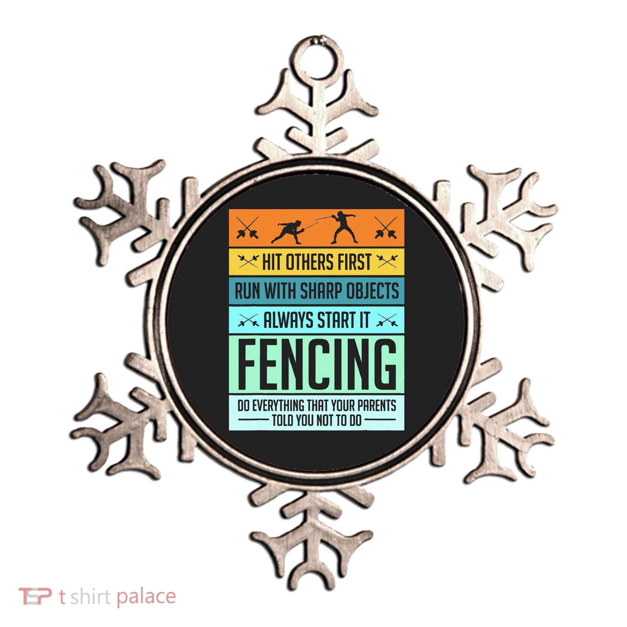 Fencing Sport Pun Ornament