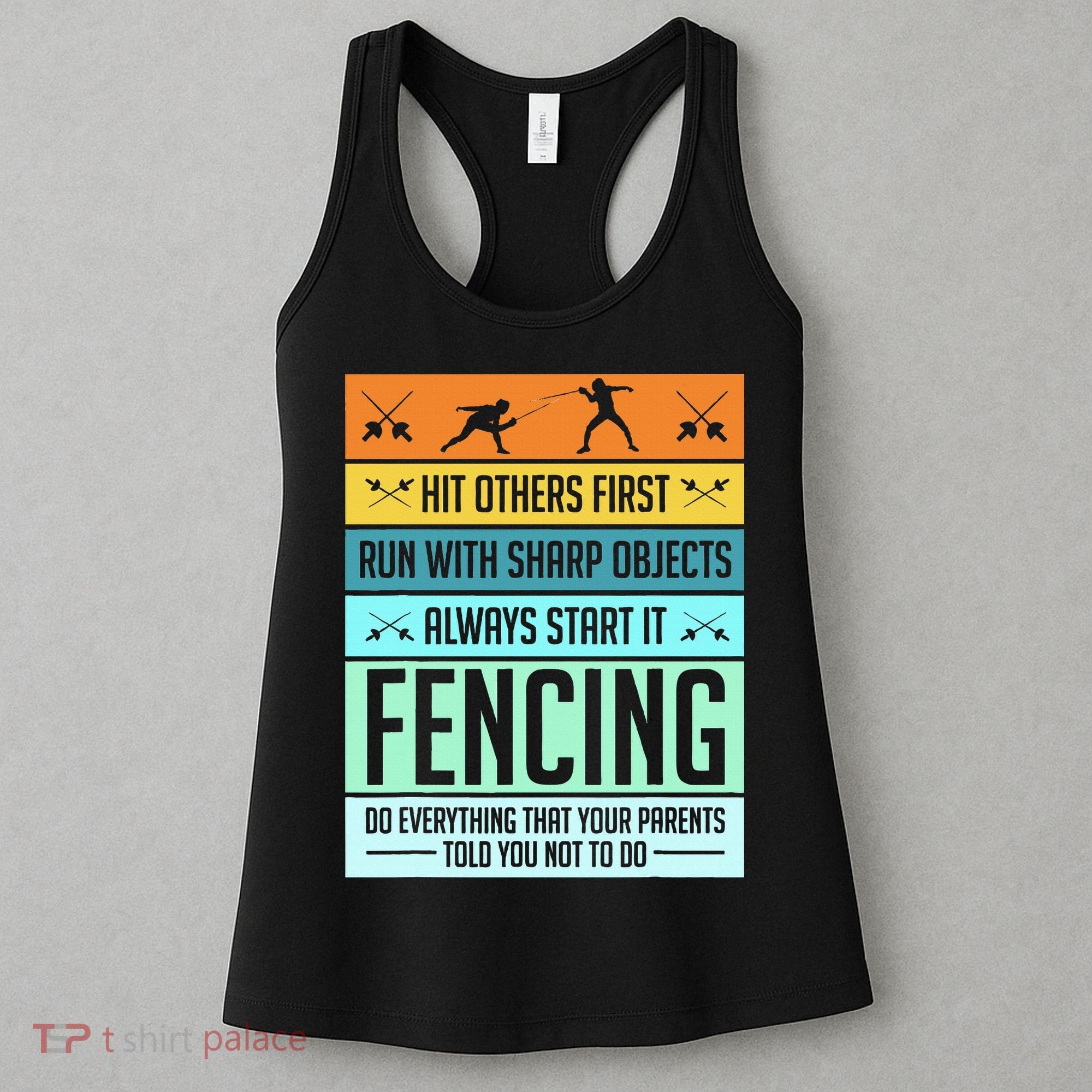 Fencing Sport Pun Women's Tank Top