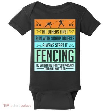 Fencing Sport Pun Baby Bodysuit