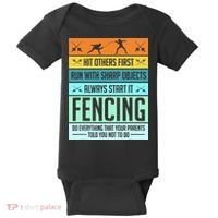 Fencing Sport Pun Baby Bodysuit thumb 0