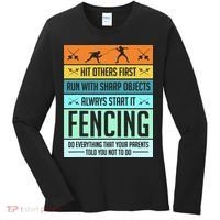 Fencing Sport Pun Women's Long Sleeve Shirt thumb 0