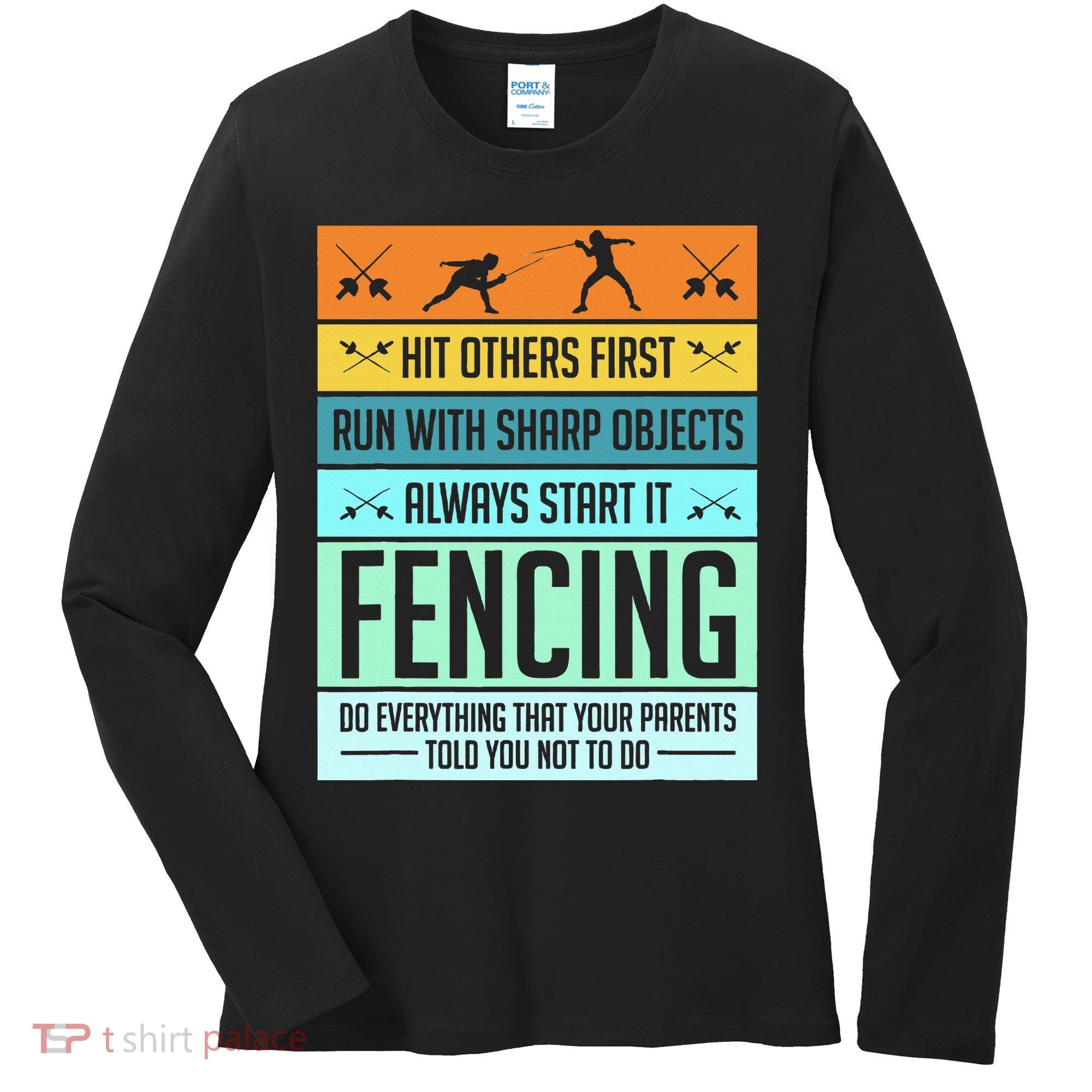 Fencing Sport Pun Women's Long Sleeve Shirt