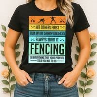Fencing Sport Pun Women's T-Shirt thumb 2