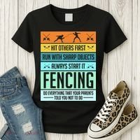 Fencing Sport Pun Women's T-Shirt thumb 3