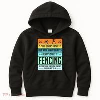 Fencing Sport Pun Kids Hoodie thumb 0