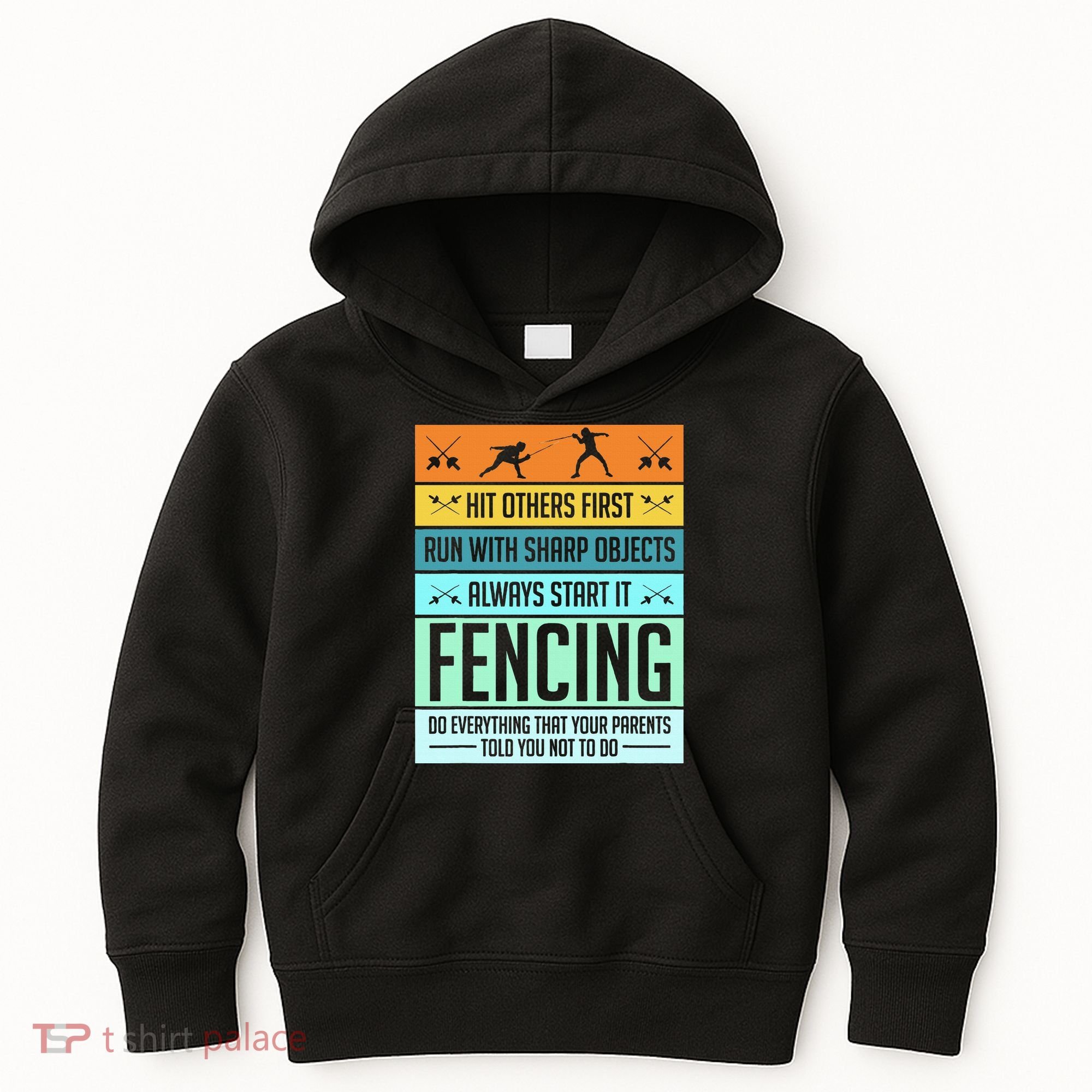 Fencing Sport Pun Kids Hoodie