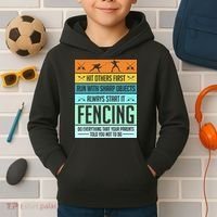 Fencing Sport Pun Kids Hoodie thumb 2