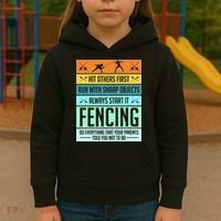 Fencing Sport Pun Kids Hoodie thumb 3