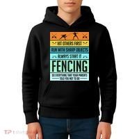 Fencing Sport Pun Kids Hoodie thumb 4