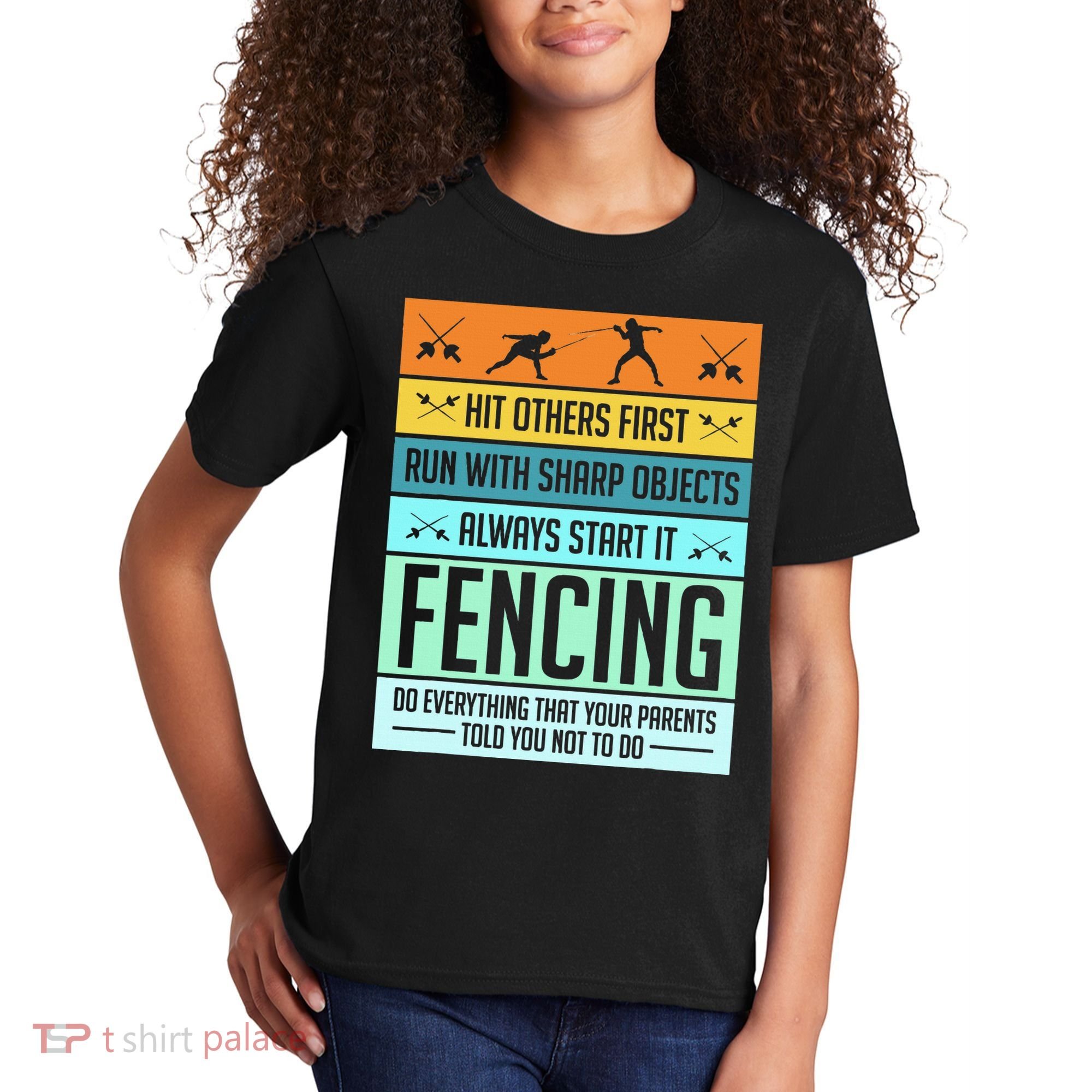 Fencing Sport Pun Kids T-Shirt