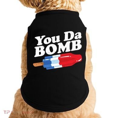 Funny Summer Popsicle Pop Retro You Da Bomb 80's Gift Doggie Tank