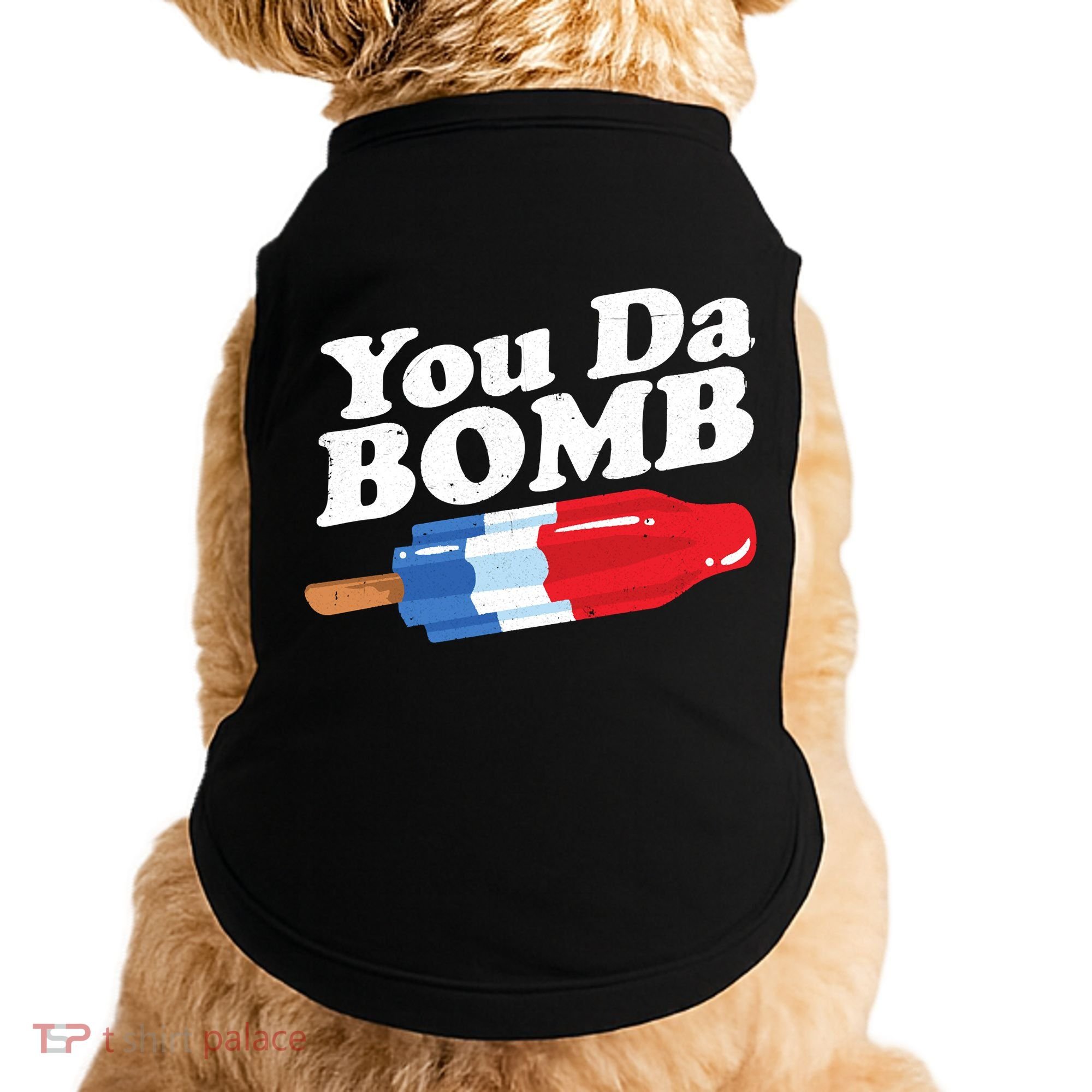 Funny Summer Popsicle Pop Retro You Da Bomb 80's Gift Doggie Tank
