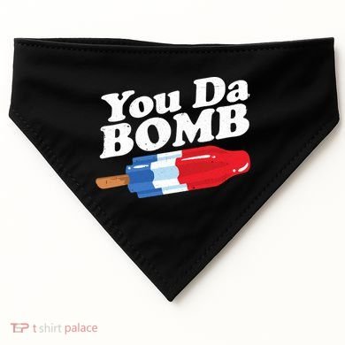 Funny Summer Popsicle Pop Retro You Da Bomb 80's Gift USA-Made Doggie Bandana