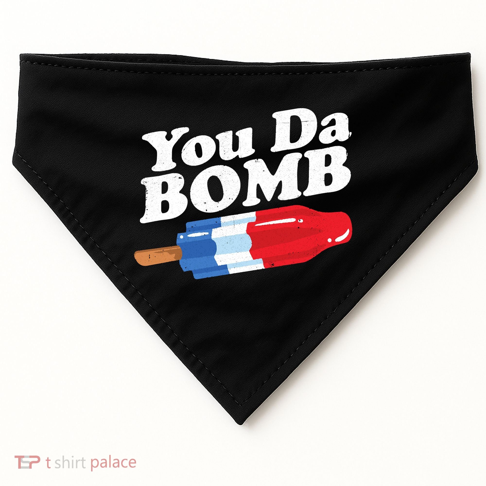 Funny Summer Popsicle Pop Retro You Da Bomb 80's Gift USA-Made Doggie Bandana