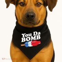 Funny Summer Popsicle Pop Retro You Da Bomb 80's Gift USA-Made Doggie Bandana thumb 1