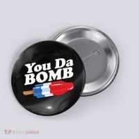 Funny Summer Popsicle Pop Retro You Da Bomb 80's Gift Button thumb 0