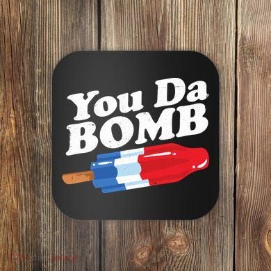 Funny Summer Popsicle Pop Retro You Da Bomb 80's Gift Coaster