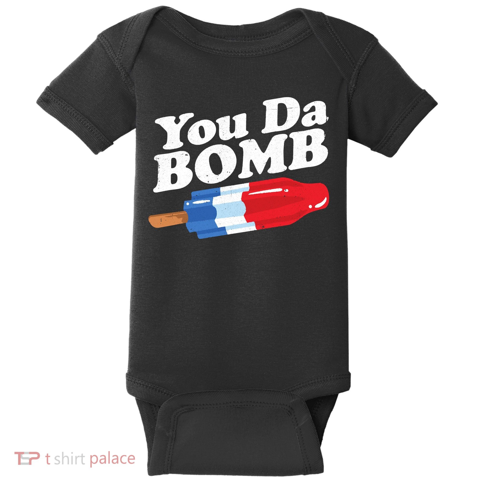 Funny Summer Popsicle Pop Retro You Da Bomb 80's Gift Baby Bodysuit