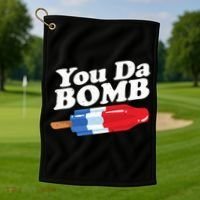 Funny Summer Popsicle Pop Retro You Da Bomb 80's Gift Golf Towel thumb 1