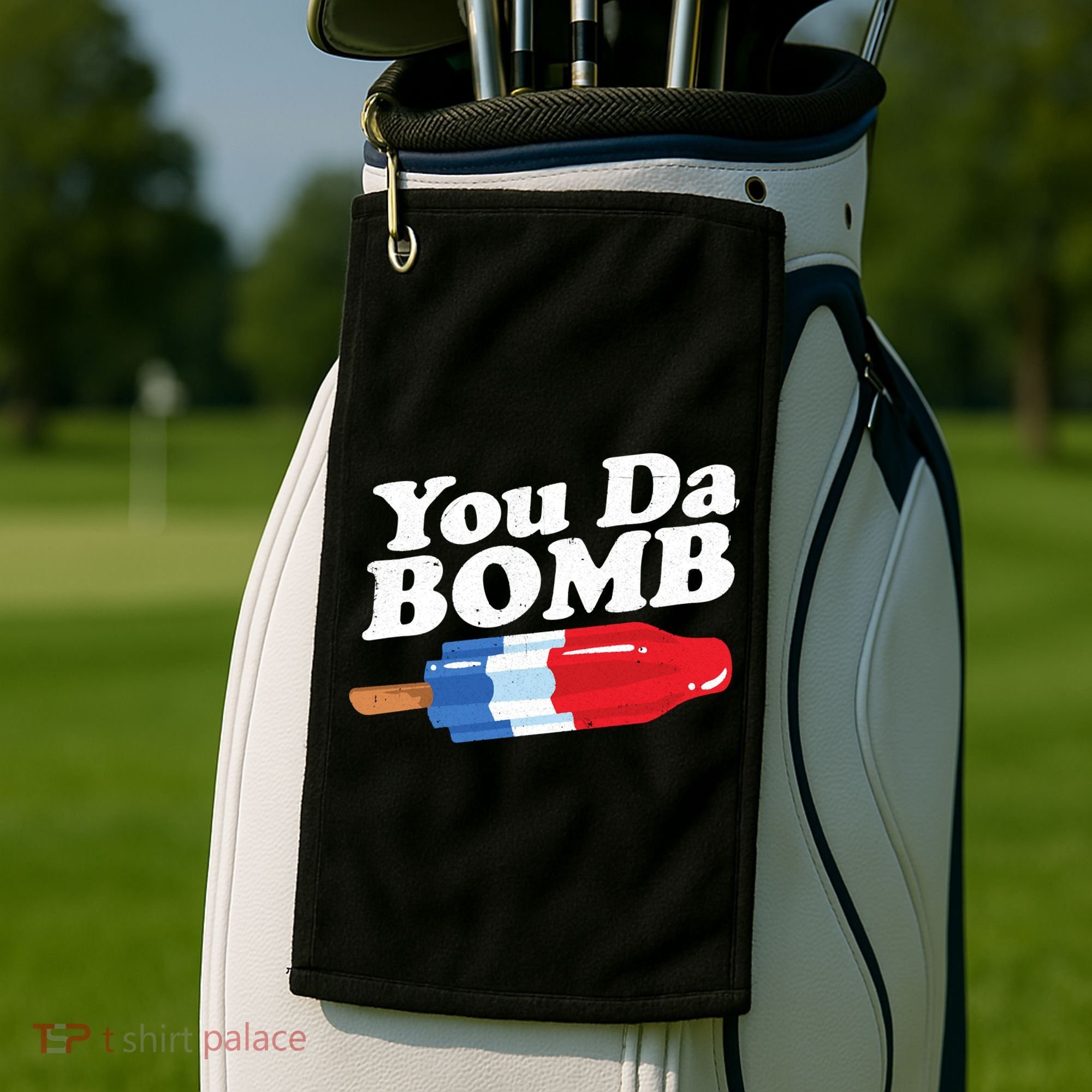 Funny Summer Popsicle Pop Retro You Da Bomb 80's Gift Golf Towel