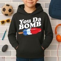 Funny Summer Popsicle Pop Retro You Da Bomb 80's Gift Kids Hoodie thumb 2