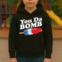 Funny Summer Popsicle Pop Retro You Da Bomb 80's Gift Kids Hoodie thumb 3