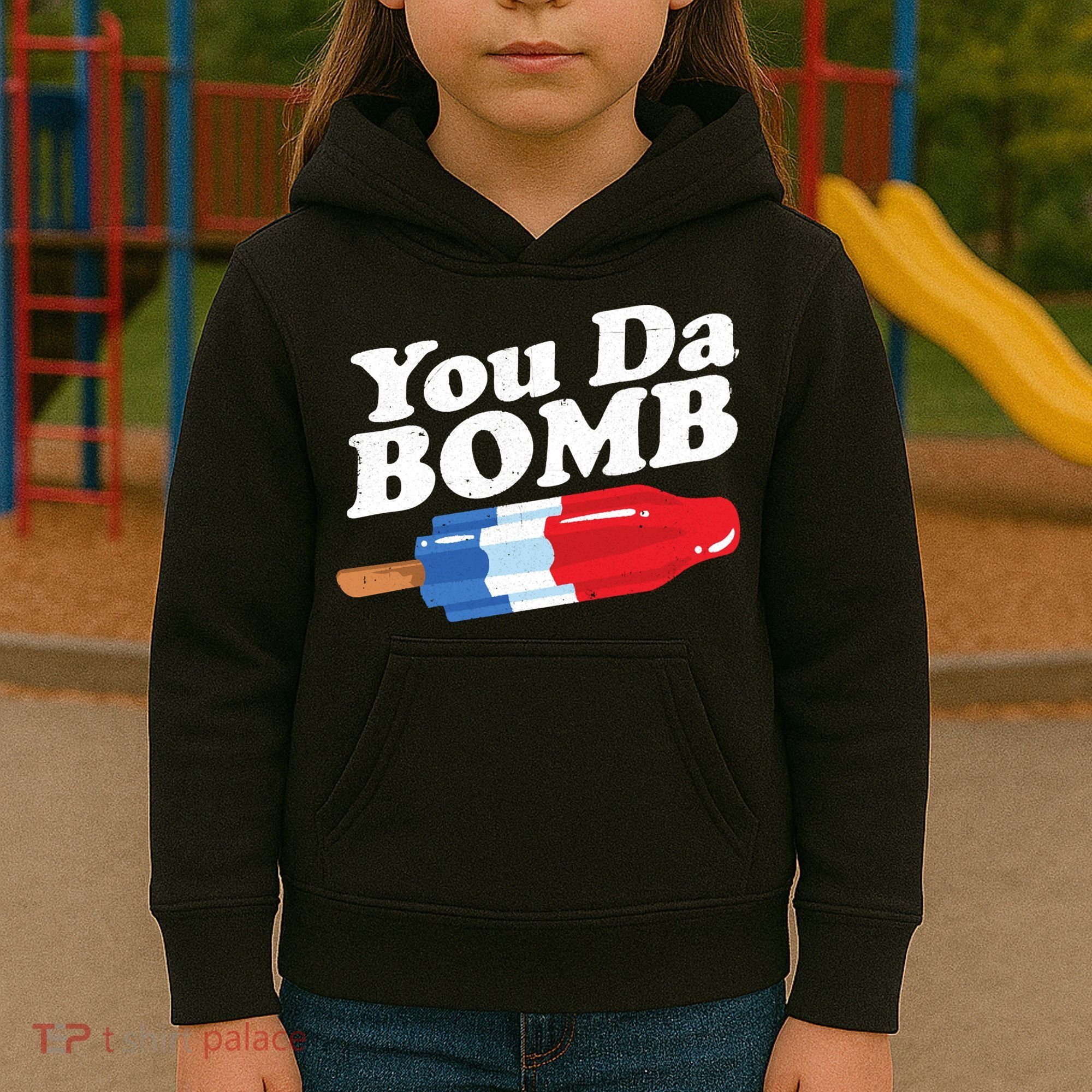 Funny Summer Popsicle Pop Retro You Da Bomb 80's Gift Kids Hoodie