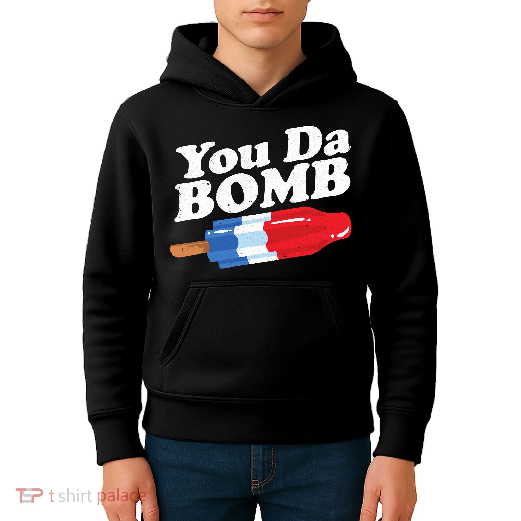 Funny Summer Popsicle Pop Retro You Da Bomb 80's Gift Kids Hoodie