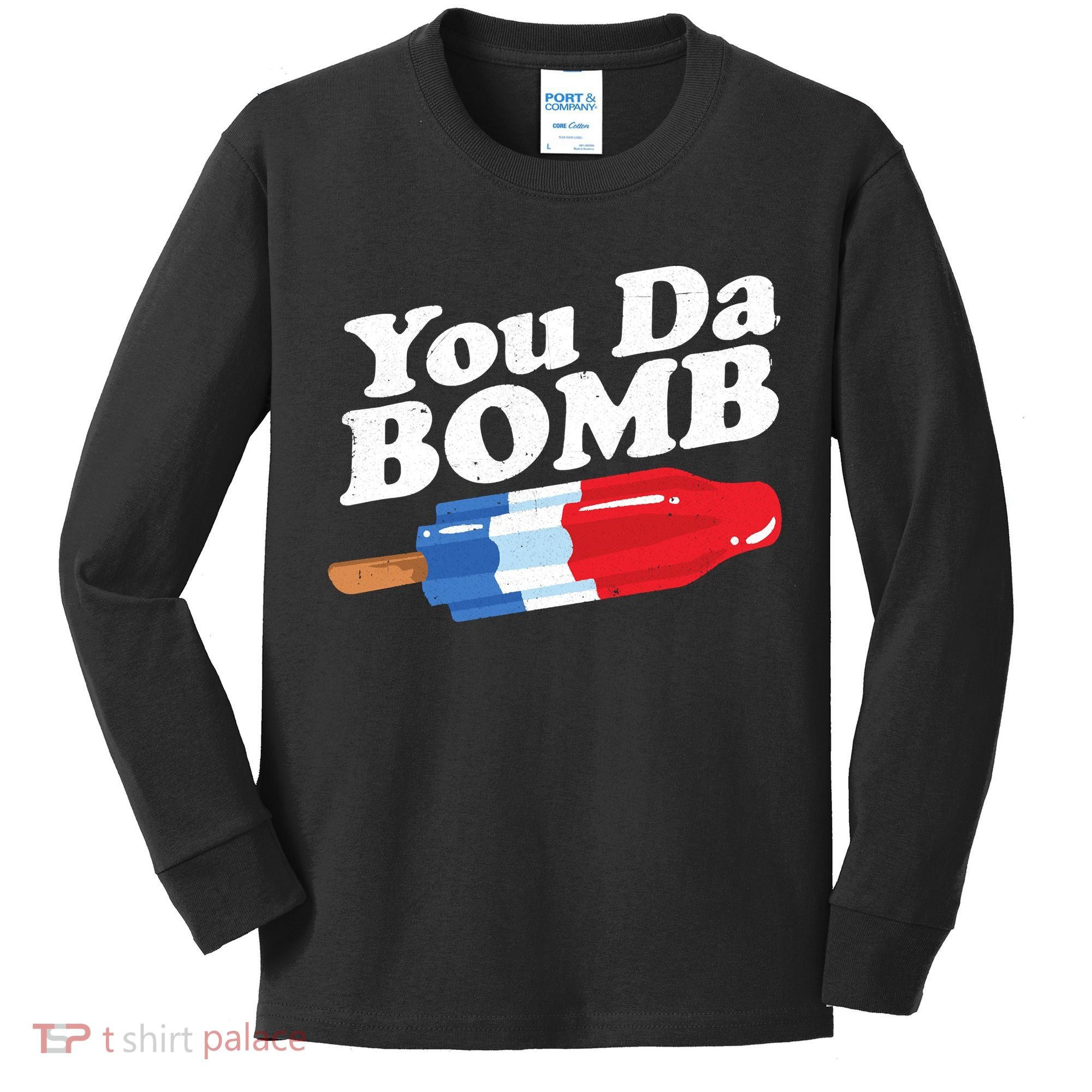 Funny Summer Popsicle Pop Retro You Da Bomb 80's Gift Kids Long Sleeve Shirt