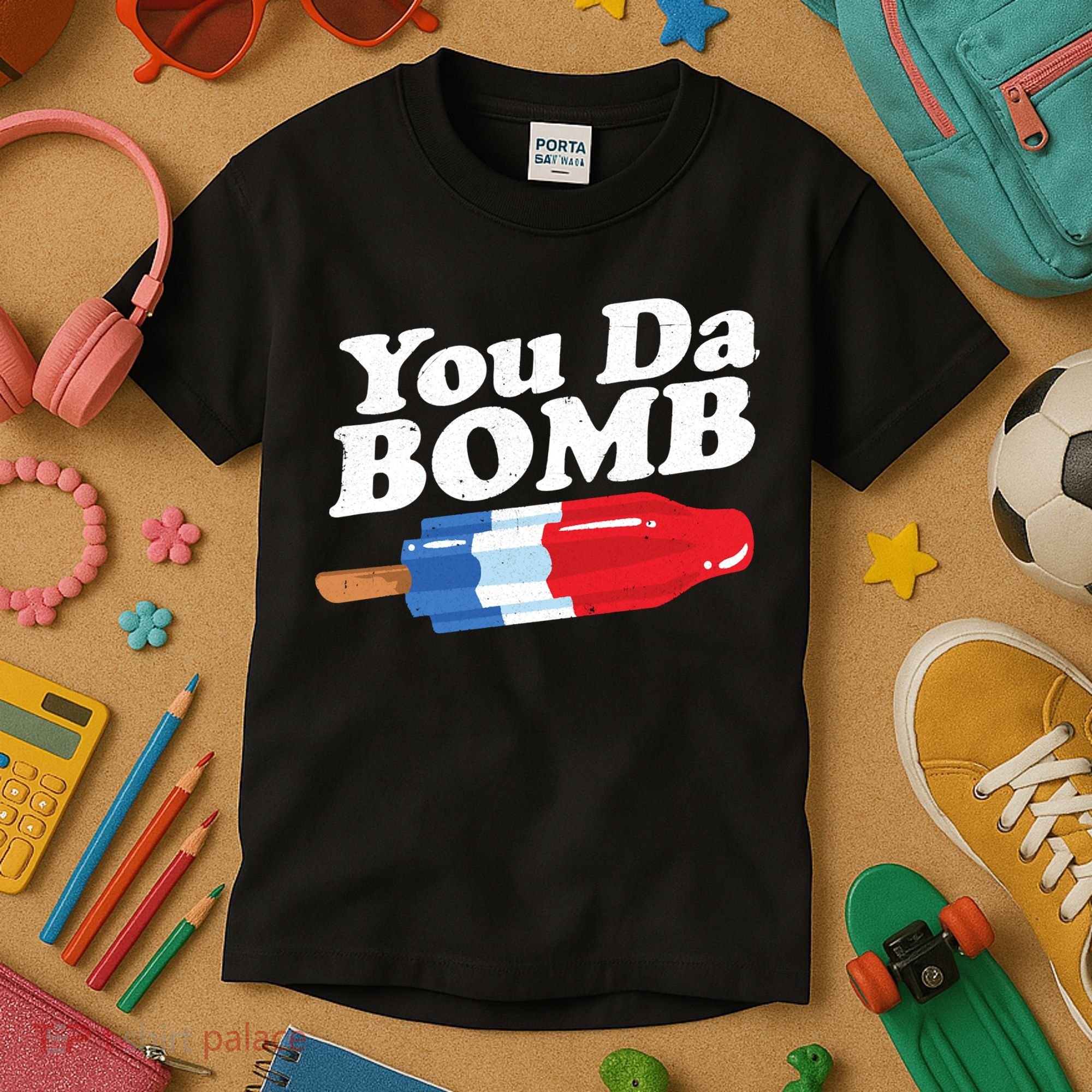 Funny Summer Popsicle Pop Retro You Da Bomb 80's Gift Kids T-Shirt