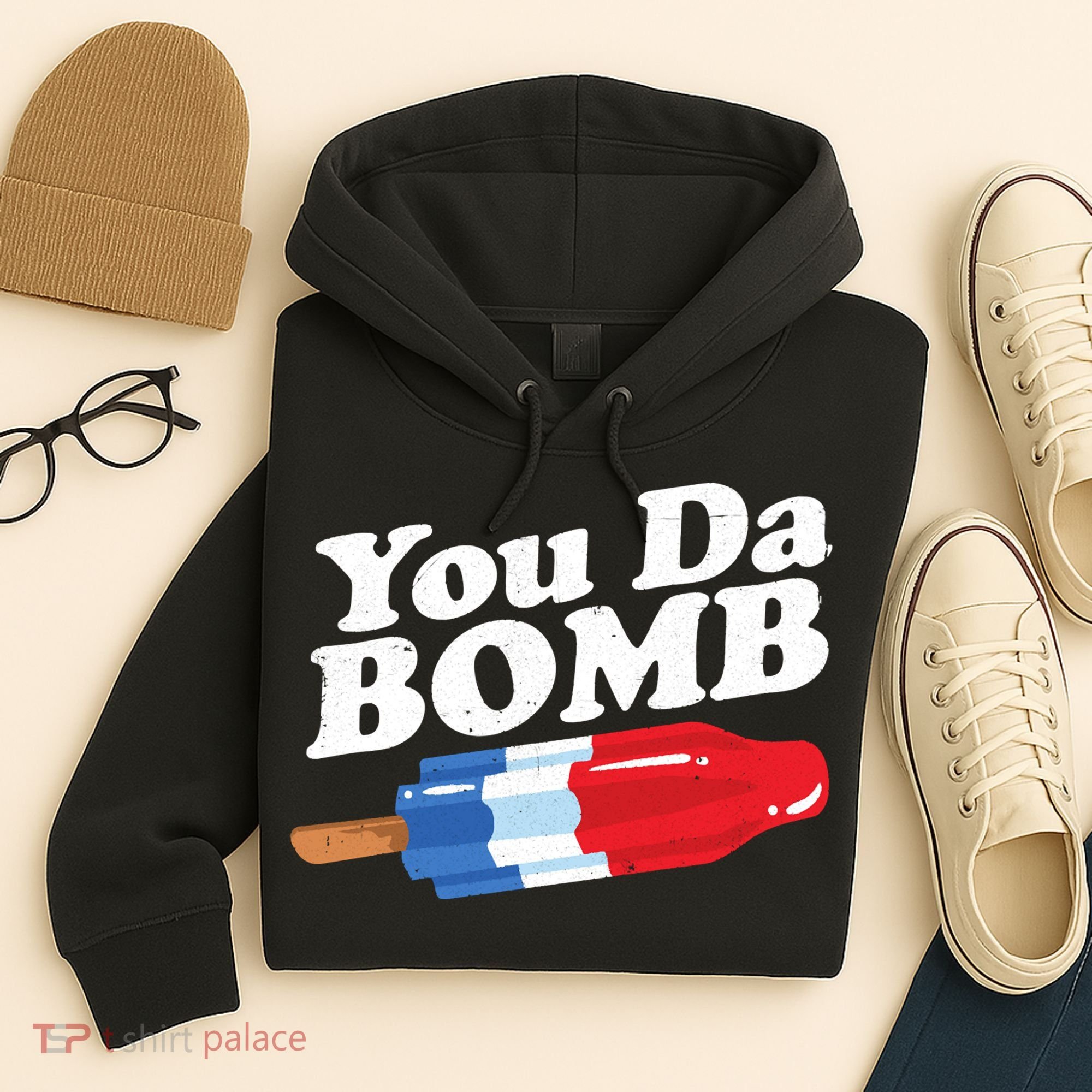 Funny Summer Popsicle Pop Retro You Da Bomb 80's Gift Hoodie