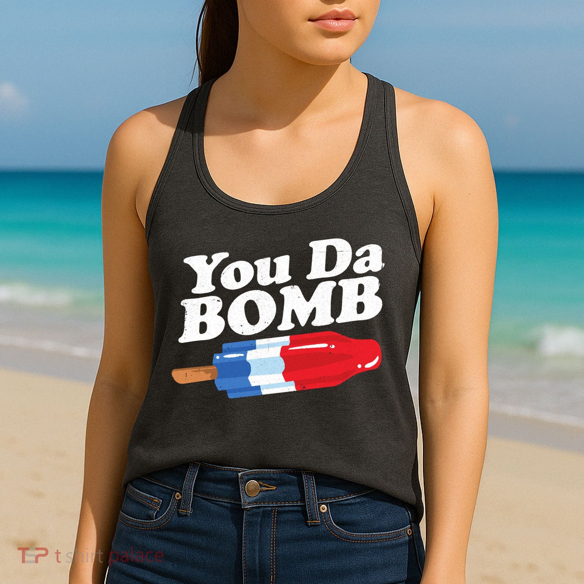 Funny Summer Popsicle Pop Retro You Da Bomb 80's Gift Women's Tank Top