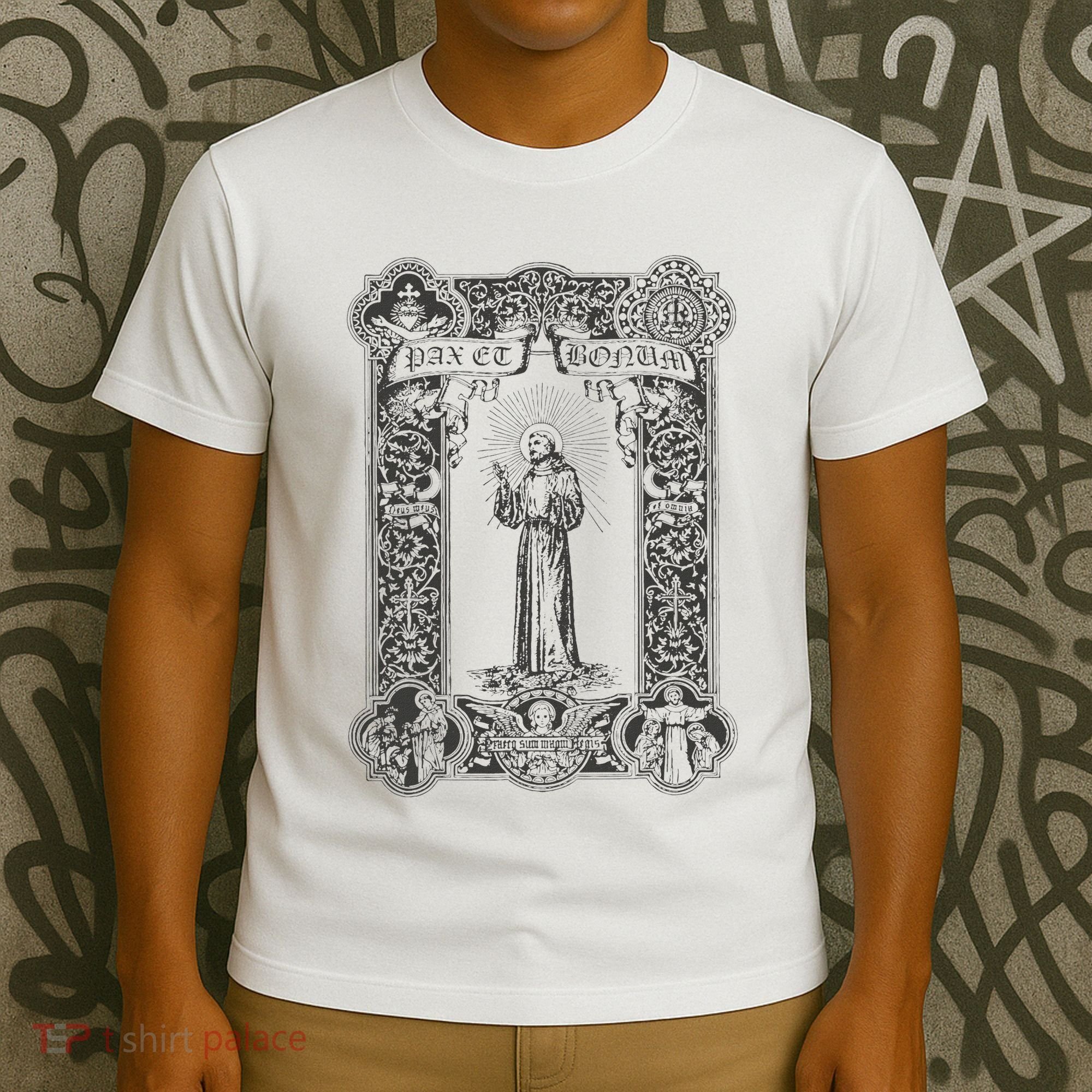 Franciscan Spirituality Pax Et Bonum St Francis Of Assisi T-Shirt