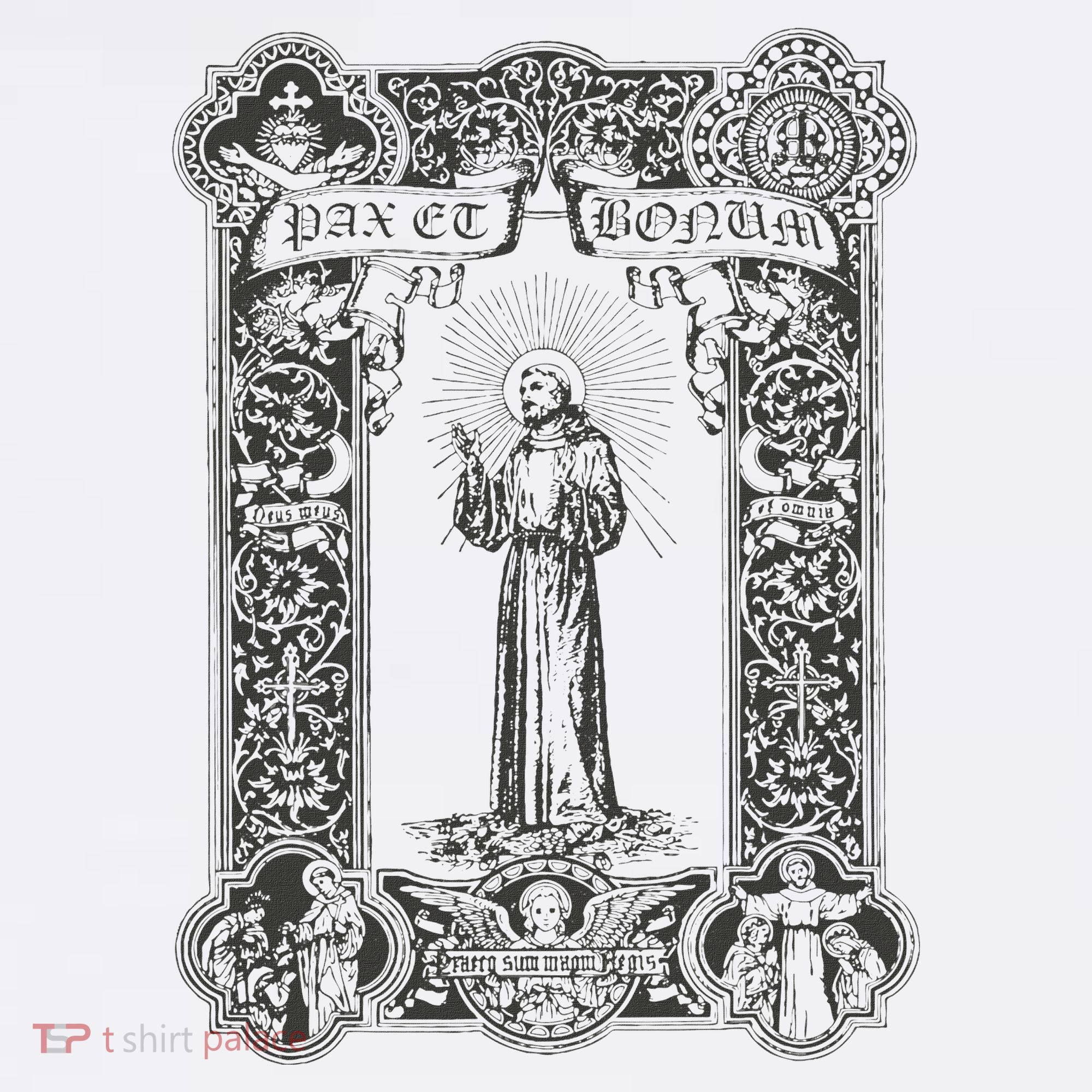 Franciscan Spirituality Pax Et Bonum St Francis Of Assisi T-Shirt