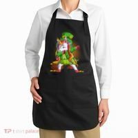 Funny St Patricks Dabbing Leprechaun Rainbow Unicorn Apron thumb 2