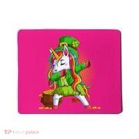 Funny St Patricks Dabbing Leprechaun Rainbow Unicorn Mousepad thumb 0