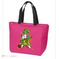 Funny St Patricks Dabbing Leprechaun Rainbow Unicorn Tote Bag thumb 3