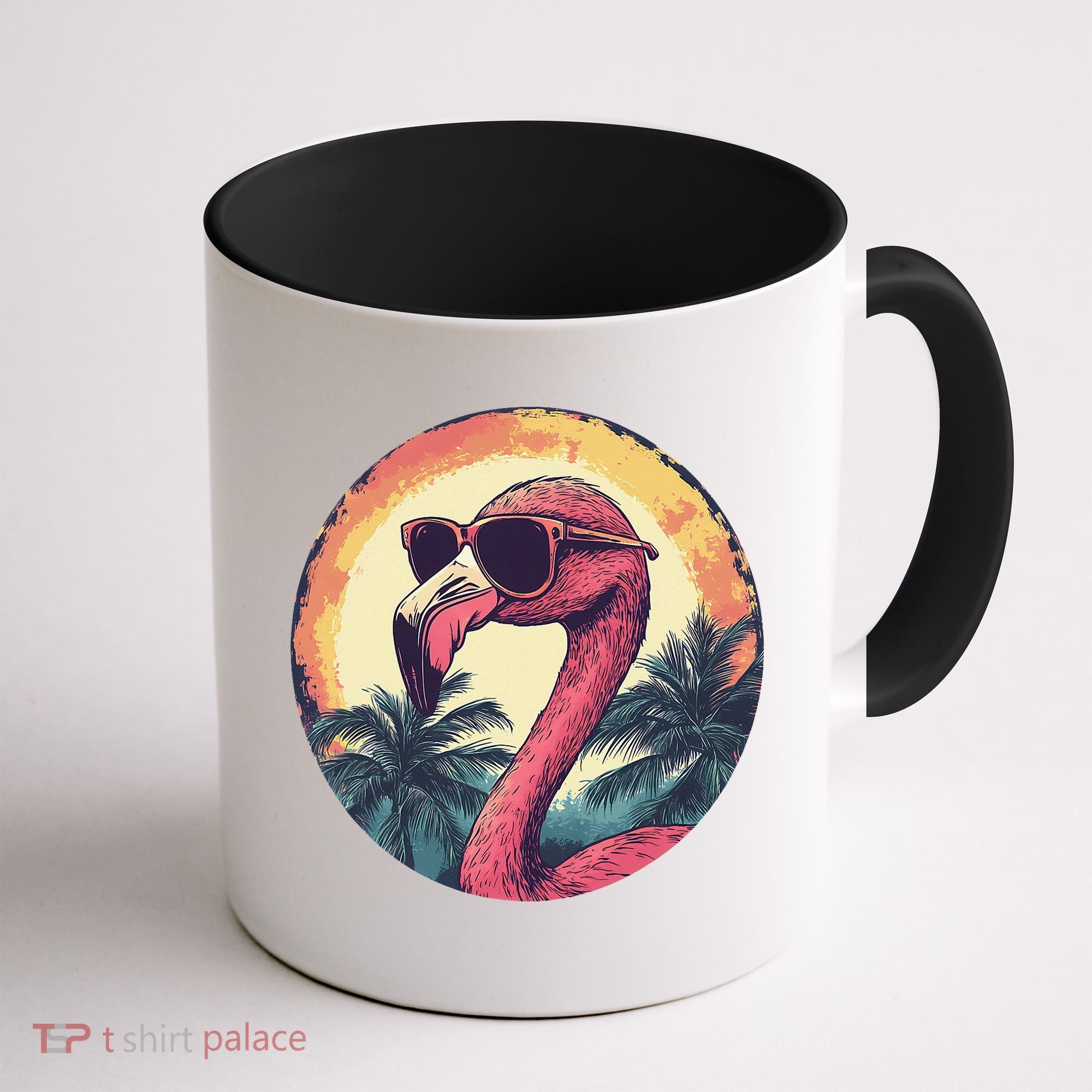 Flamingo Sunglasses Palm Tree Beach Gift Coffee Mug