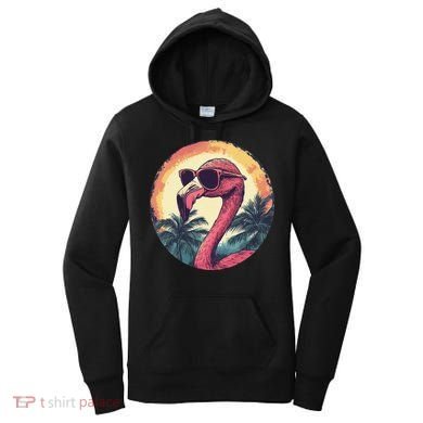 Flamingo Sunglasses Palm Tree Beach Gift Women's Hoodie