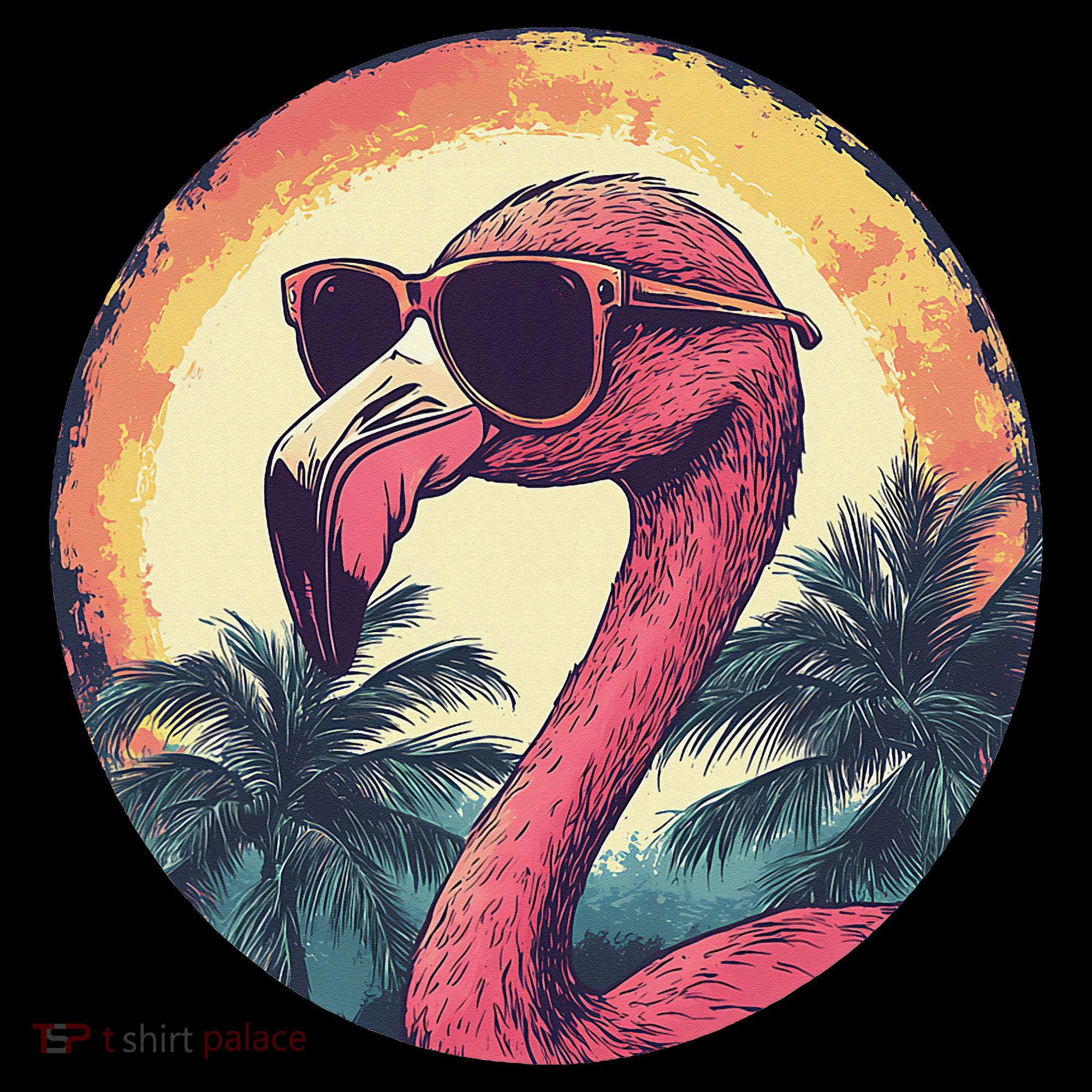 Flamingo Sunglasses Palm Tree Beach Gift Women's Hoodie