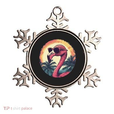 Flamingo Sunglasses Palm Tree Beach Gift Ornament