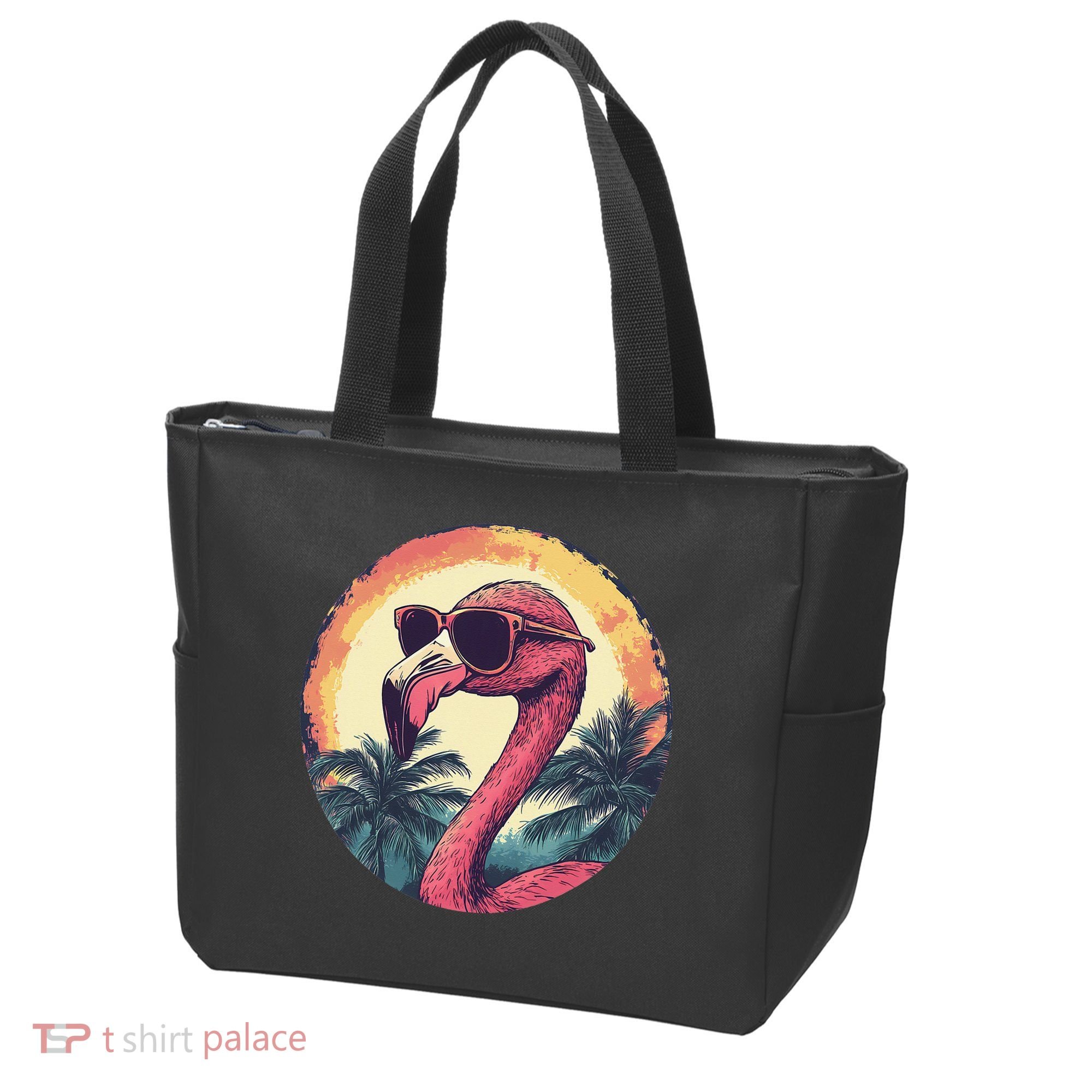 Flamingo Sunglasses Palm Tree Beach Gift Tote Bag