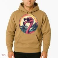 Flamingo Sunglasses Palm Tree Beach Gift Hoodie thumb 2