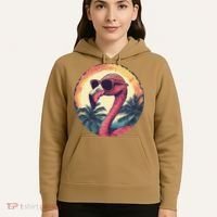Flamingo Sunglasses Palm Tree Beach Gift Hoodie thumb 5