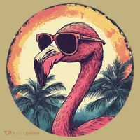 Flamingo Sunglasses Palm Tree Beach Gift Sweatshirt thumb 2